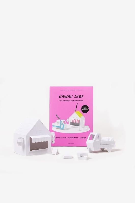 KAWAII SHOP. BUILD AND COLOR YOUR PAPER MODEL