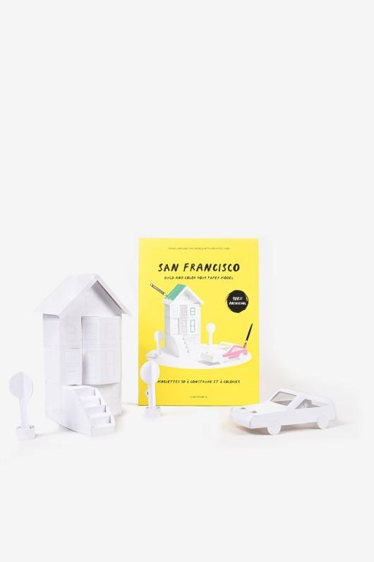 SAN FRANCISCO, BUILD AND COLOR YOUR PAPER MODEL